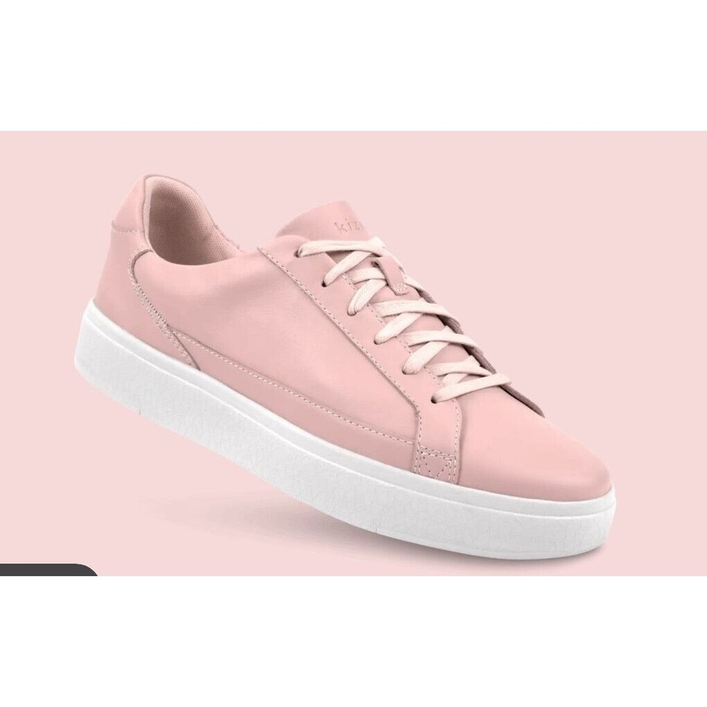 KIZIK Shoes Womens 9.5 Vegas Pink Leather Handsfree Sneakers Rabbit Foam
